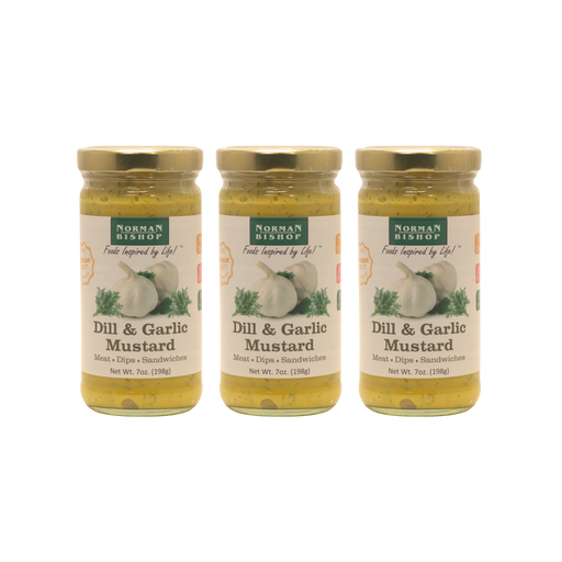 Norman Bishop Dill & Garlic Mustard (3-Pack)