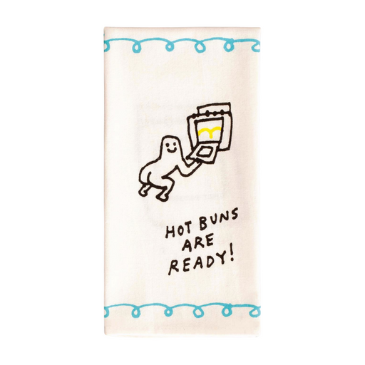 Blue Q Screen Printed Dish Towel - Hot Buns