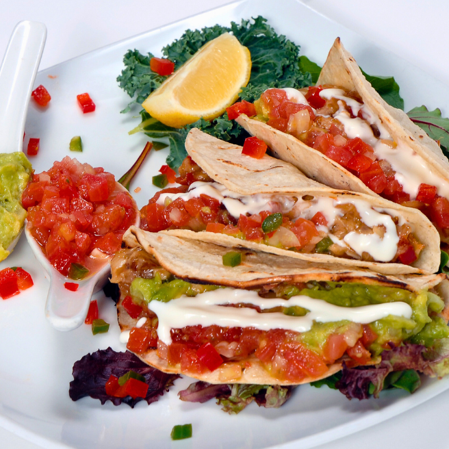 Fish Tacos with Key Lime Mustard Sauce
