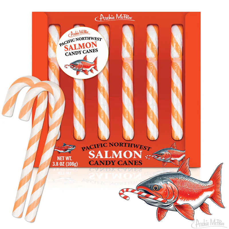 Archie McPhee Salmon Candy Canes