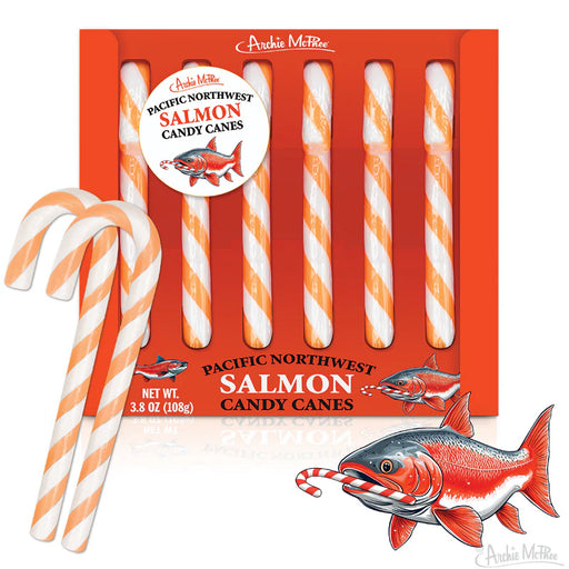 Archie McPhee Salmon Candy Canes