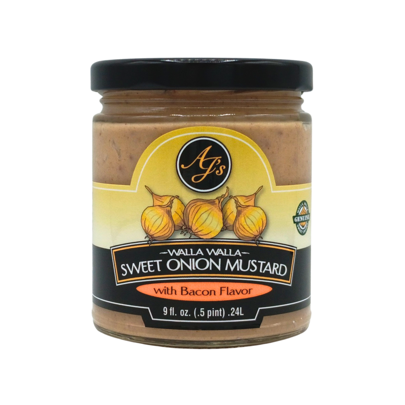 AJ's Walla Walla Sweet Onion Mustard with Bacon Flavor