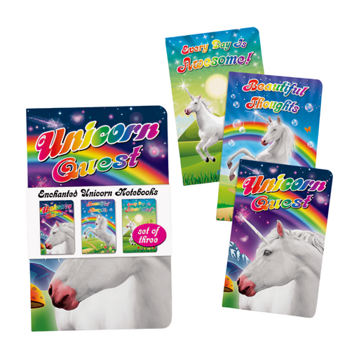 Archie McPhee Unicorn Quest 3-Pack Notebooks