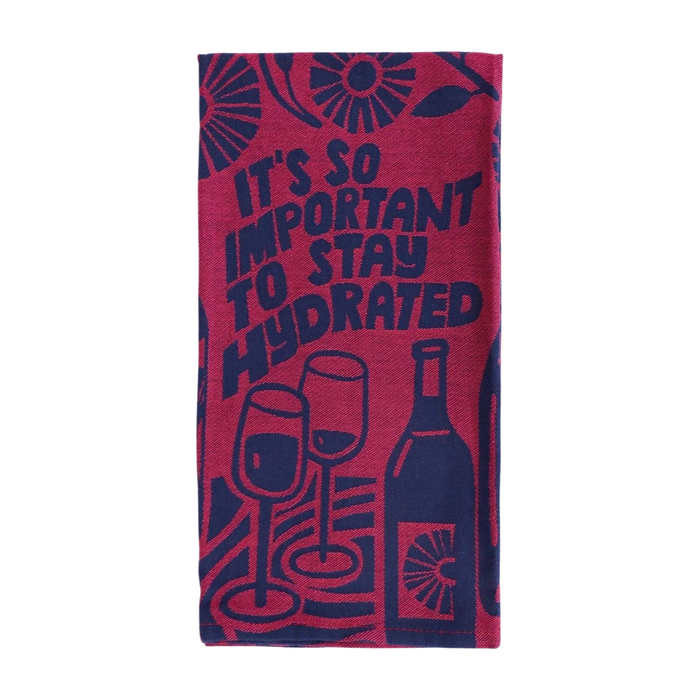 Blue Q Woven Dish Towel - Stay Hydrated