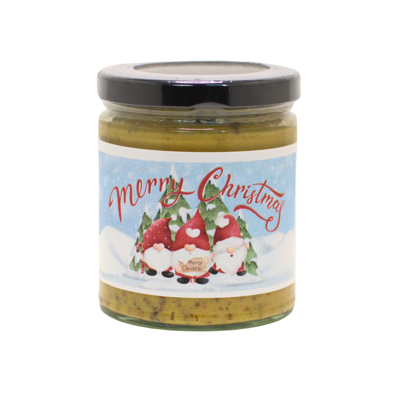 Christmas Greeting Card Mustard - Gnomes