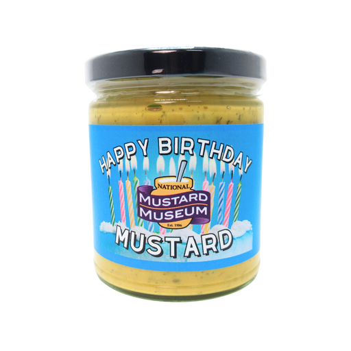 Happy Birthday Greeting Card Mustard - Birthday Cake