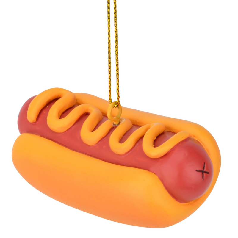 Hot Dog with Mustard Ornament