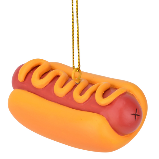 Hot Dog with Mustard Ornament