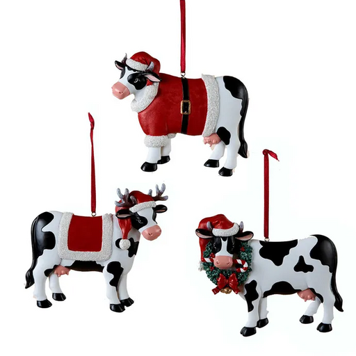 Kurt Adler Christmas Cow Ornament