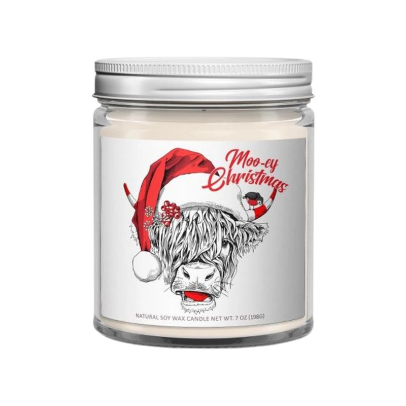 Merry Christmas Longhorn Soy Candle