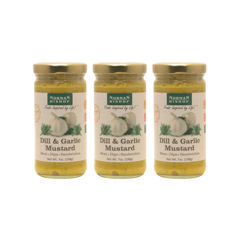 Norman Bishop Dill & Garlic Mustard (3-Pack)