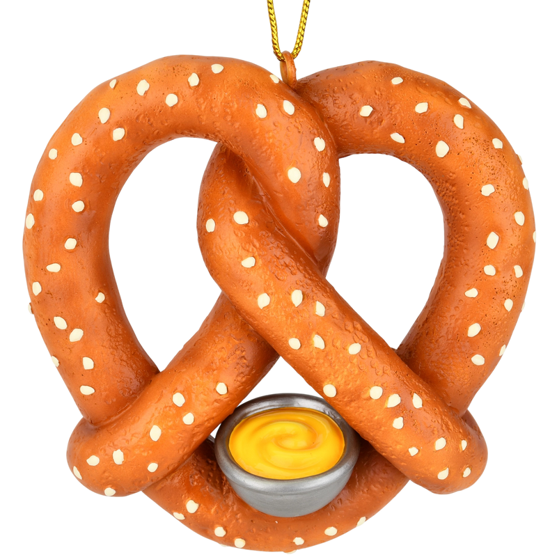 Pretzel with Mustard Ornament