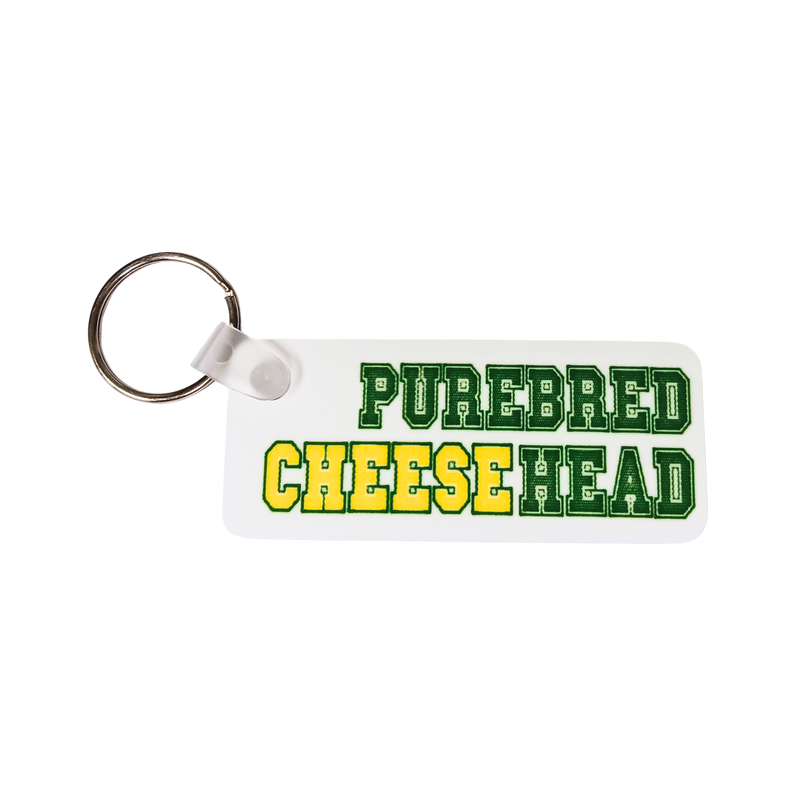 Purebred Cheesehead Wisconsin Key Chain