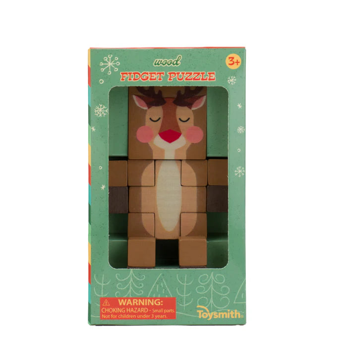 Toysmith Holiday Wood Fidget Puzzle