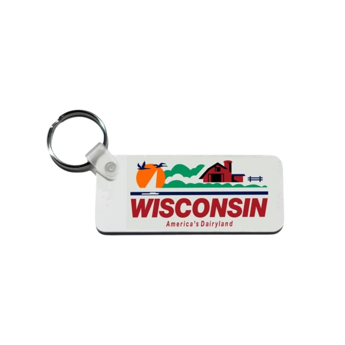 Wisconsin License Plate Key Chain