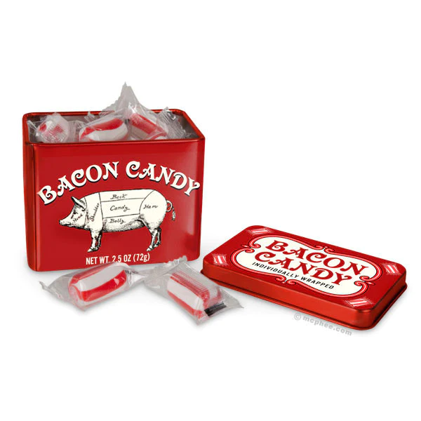Archie McPhee Bacon Candy Tin