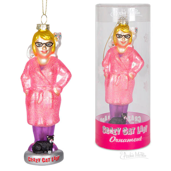 Archie McPhee Crazy Cat Lady Ornament