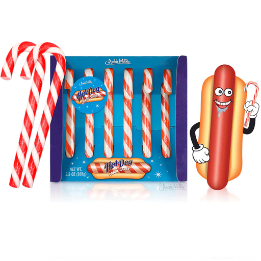 Archie McPhee Hot Dog Candy Canes