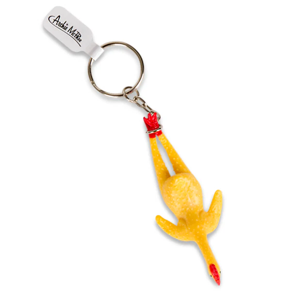Archie McPhee Rubber Chicken Keyring