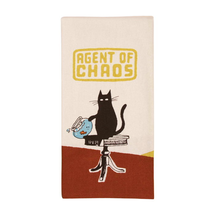 Blue Q Screen Printed Dish Towel - Agent of Chaos