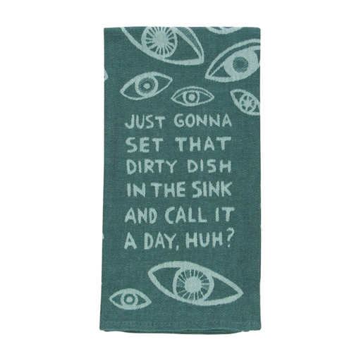 Blue Q Woven Dish Towel - Dirty Dish