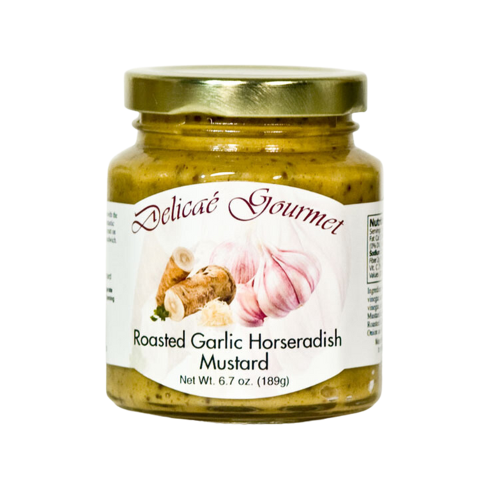 Delicae Gourmet Roasted Garlic Horseradish Mustard