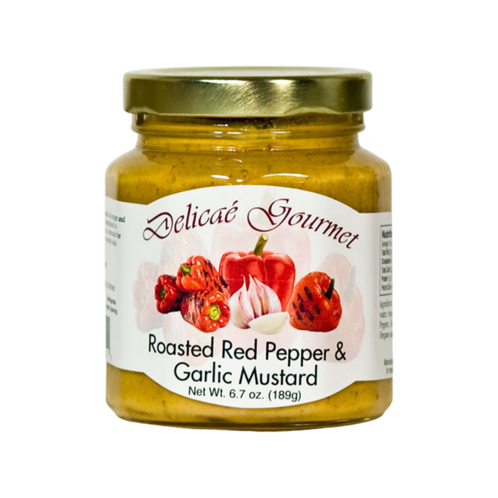 Delicae Gourmet Roasted Red Pepper Garlic Mustard