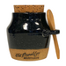 Old Brooklyn Mustard Pot with Wooden Spoon Black