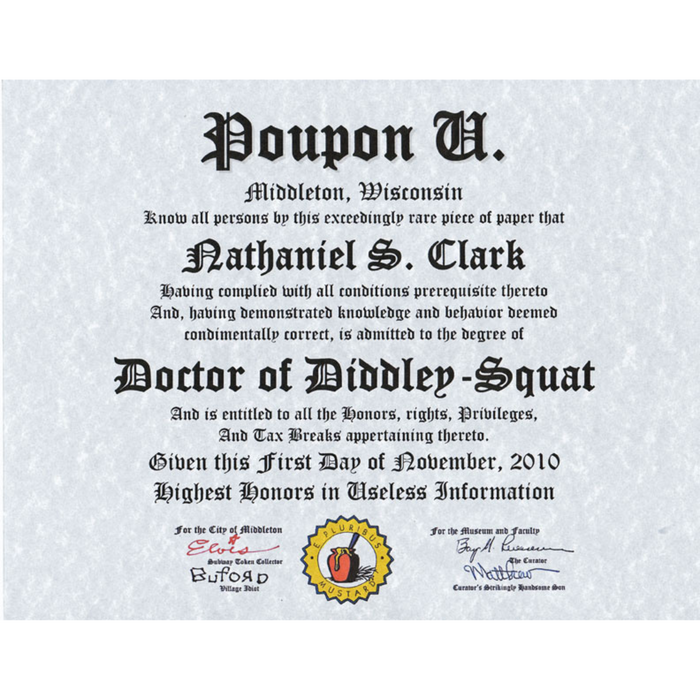 Poupon U Diploma D.D.S.