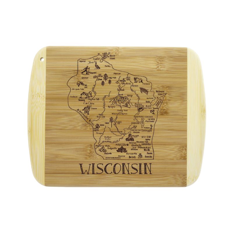 Totally Bamboo Slice of Life Wisconsin Cutting Board