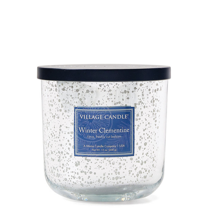 Village Candle Winter Clementine Mercury Glass Candle
