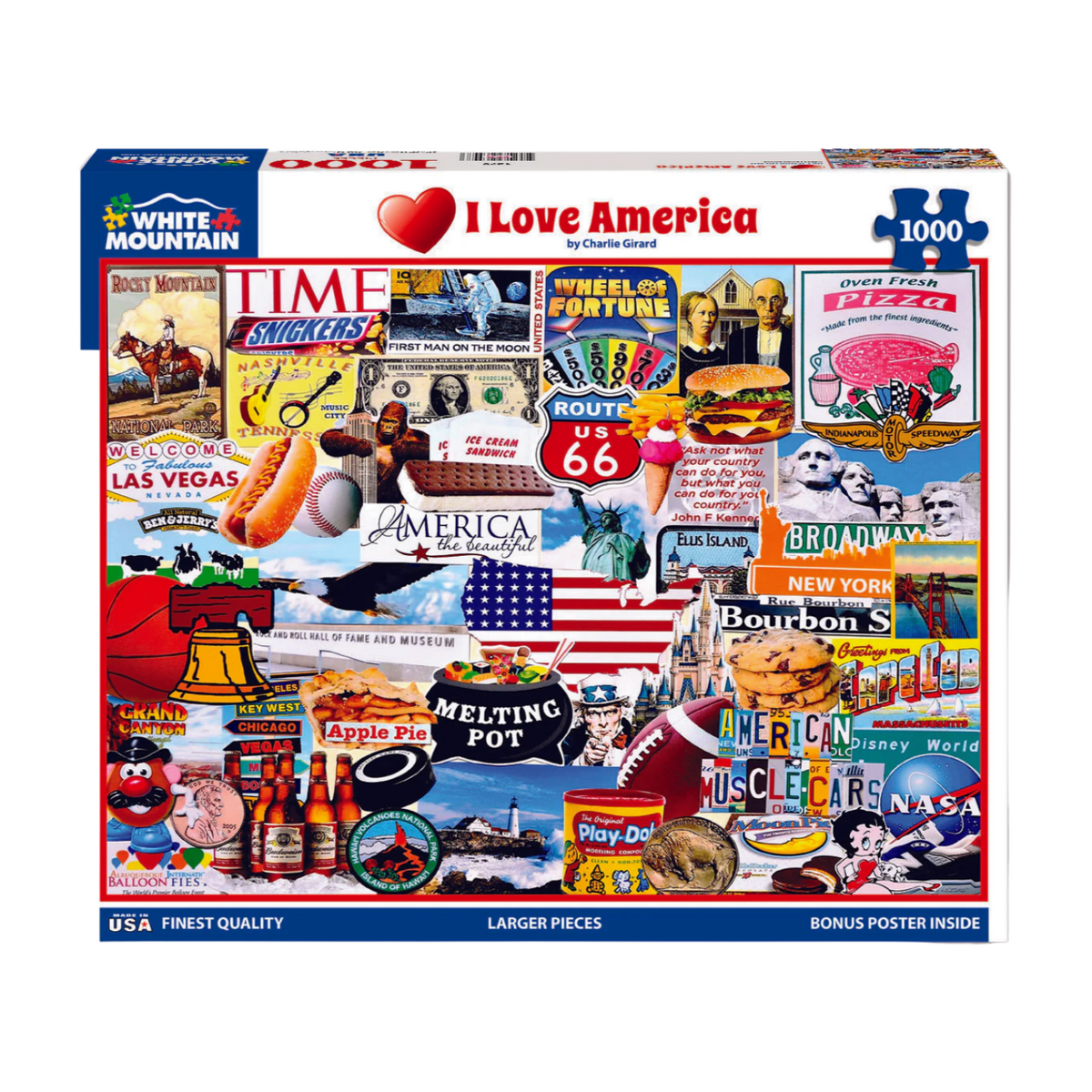 White Mountain Puzzles I Love America Puzzle — National Mustard Museum
