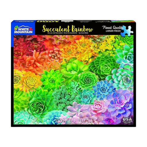 White Mountain Puzzles Succulent Rainbow Puzzle